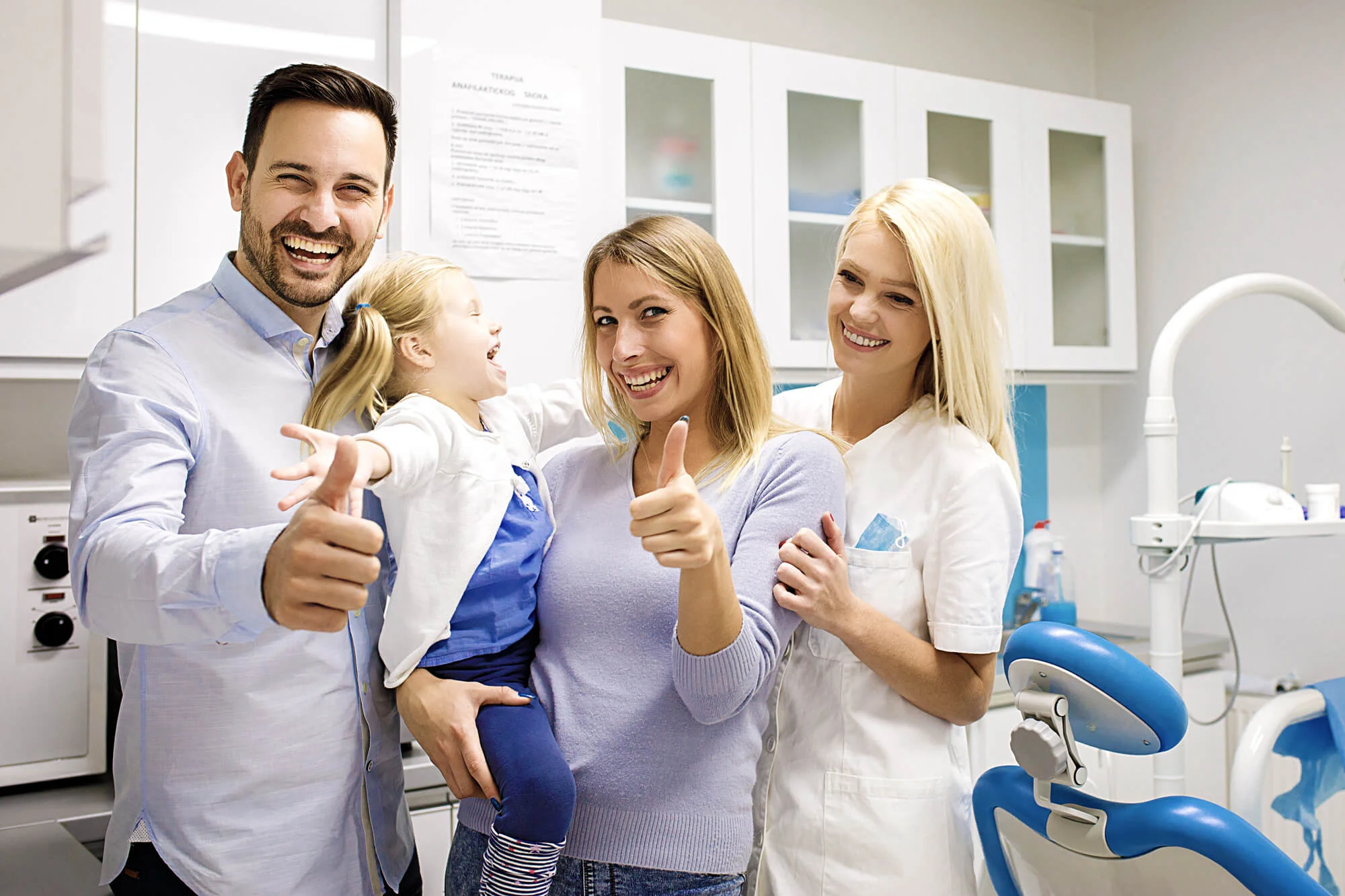 Happy family visiting family dentist in Bethesda, MD.